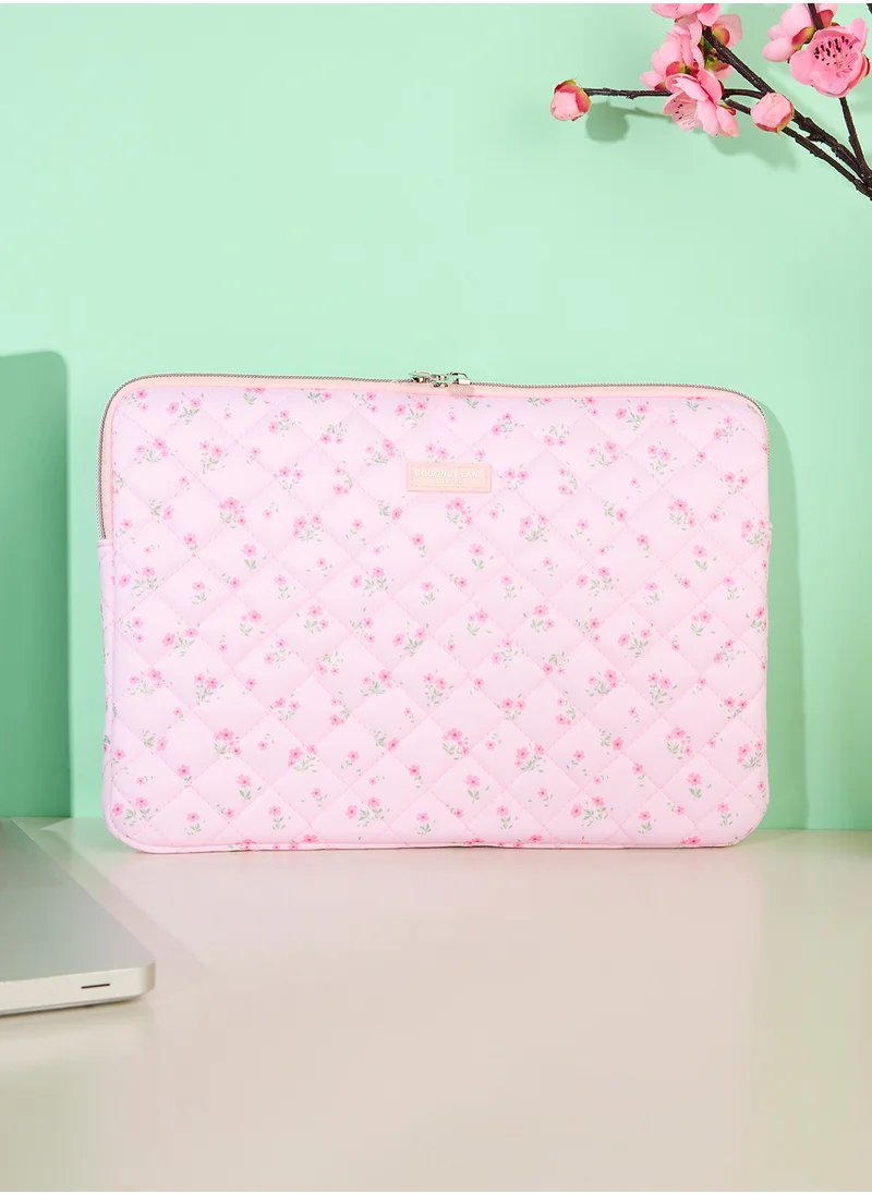 COCONUT LANE Foral Pink Laptop Sleeve