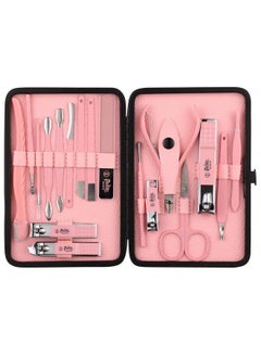 Beauté Secrets Pedicure Manicure Kit And Foot Care Kit (Eyebrow Razor Tweezer Hair Plucker Baby Nail Cutter Ear Cleaner Nail Filer) Pedicure Kit Gift For Men And Women Pink  - Image 2
