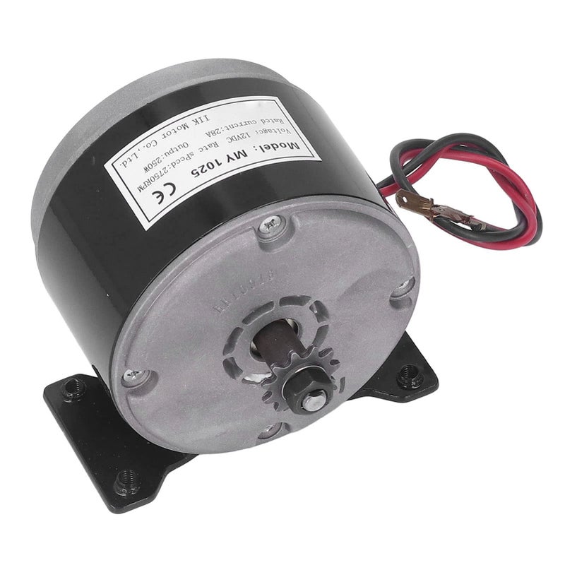 High Speed Brushed DC Motor 12V 250W 2750 RPM Aluminum For Electric Scooter - Image 2