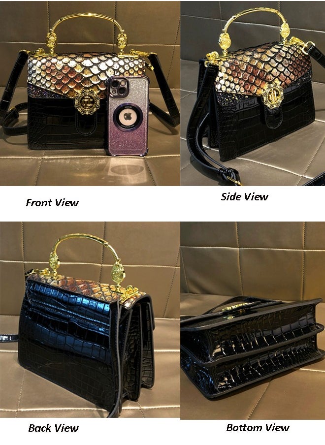 BLLE ROWN New Arrival Women's Luxury Handbags Elegant Snake Pattern Crossbody Bag For Ladies With Adjustable Strap,Stylish Shoulder Bags  - Image 3