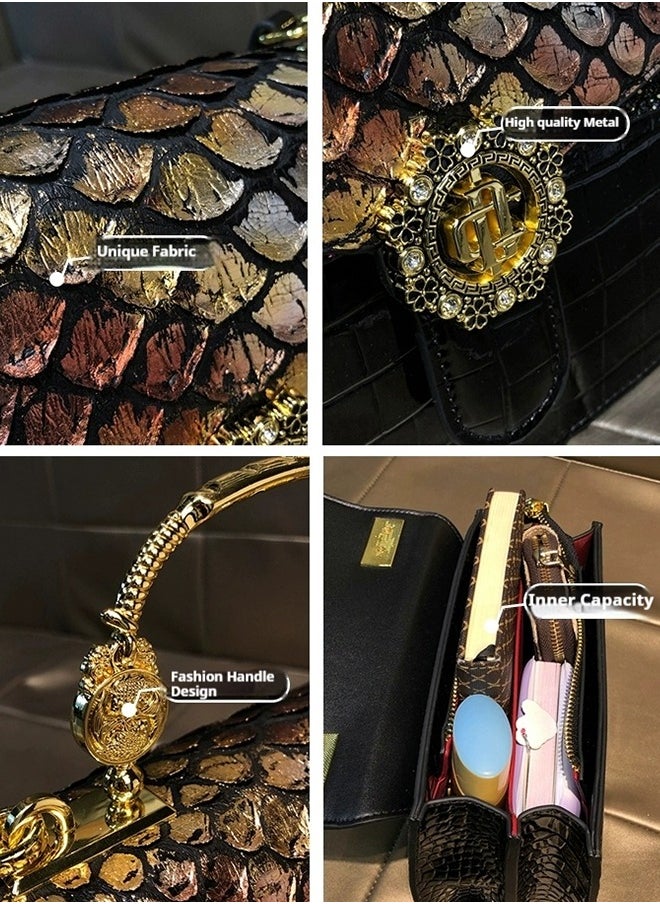 BLLE ROWN New Arrival Women's Luxury Handbags Elegant Snake Pattern Crossbody Bag For Ladies With Adjustable Strap,Stylish Shoulder Bags  - Image 4