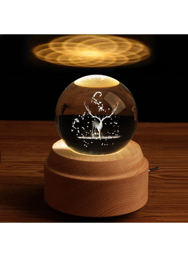Creative Bird Poem Crystal Ball Music Box Music Box Night Light Bluetooth Audio Sky City Female Birthday Gift-Color:Carousel-qian And Qianxun-gift Box Packaging - Image 3