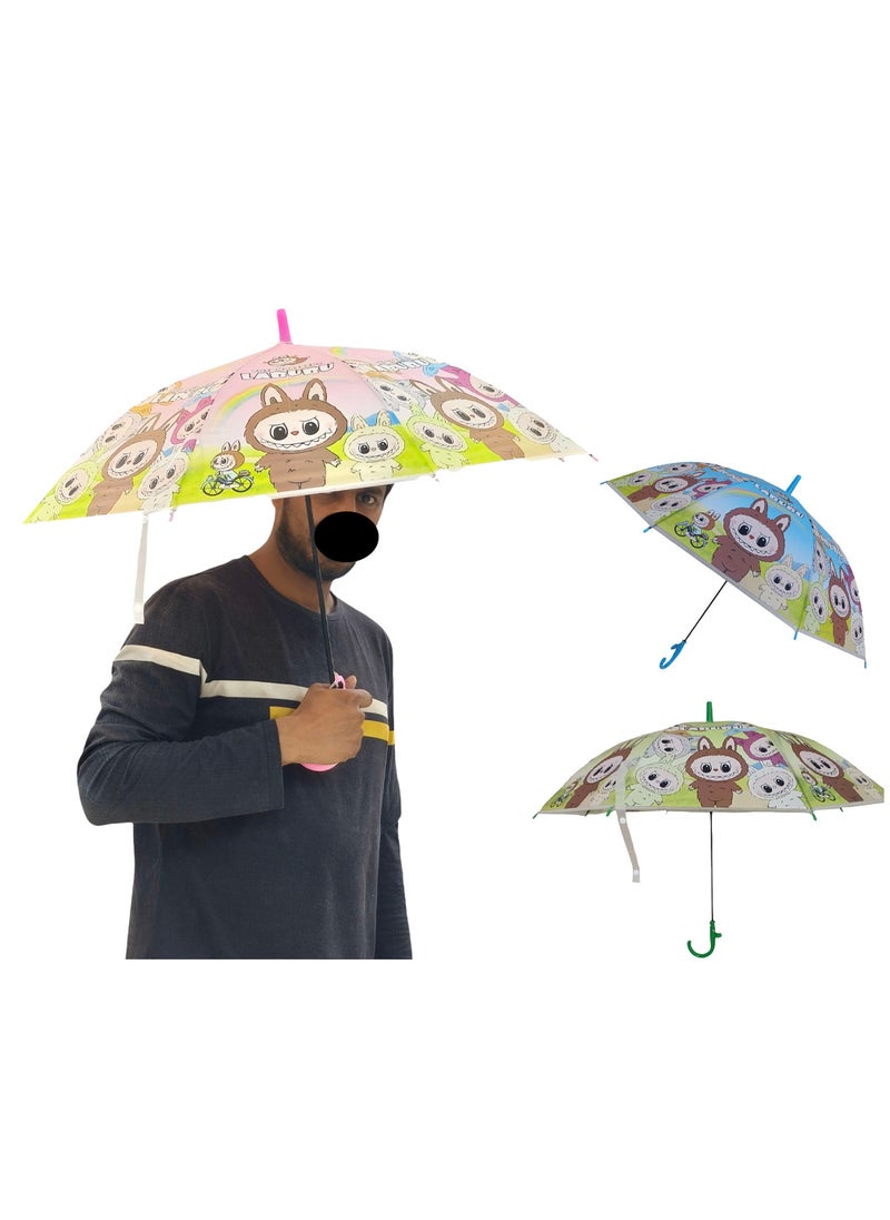 LABUBU Umbrella Labubu Design Trending Shape in Multicolours Randomly Assorted  - Image 1