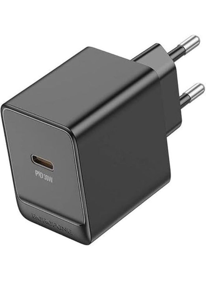 Borofone BAS15A PD30W Erudite Single Port Charger, Black