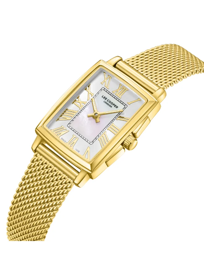 لي كوبر ساعة يد نسائية شبكية بعقارب . -  مم