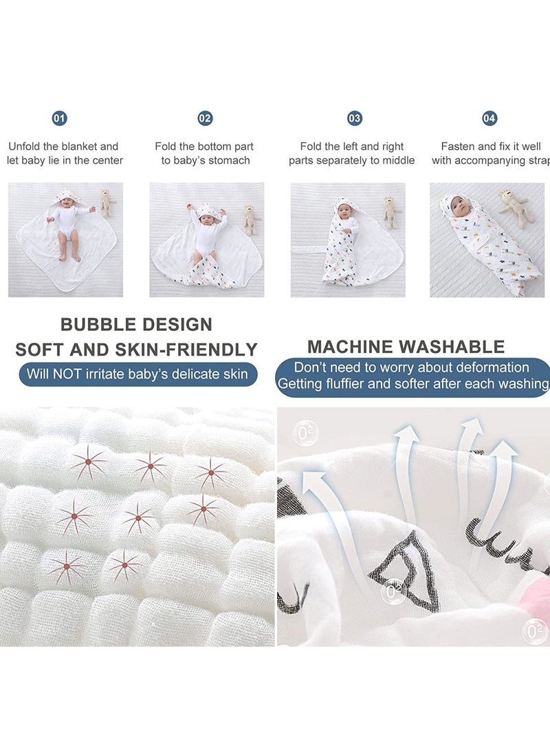 Baby Swaddle Wrap Blanket, Breathable Cotton Adjustable Swaddling Blanket for Newborn Infant Unisex 0-12 Months(Spacecraft)