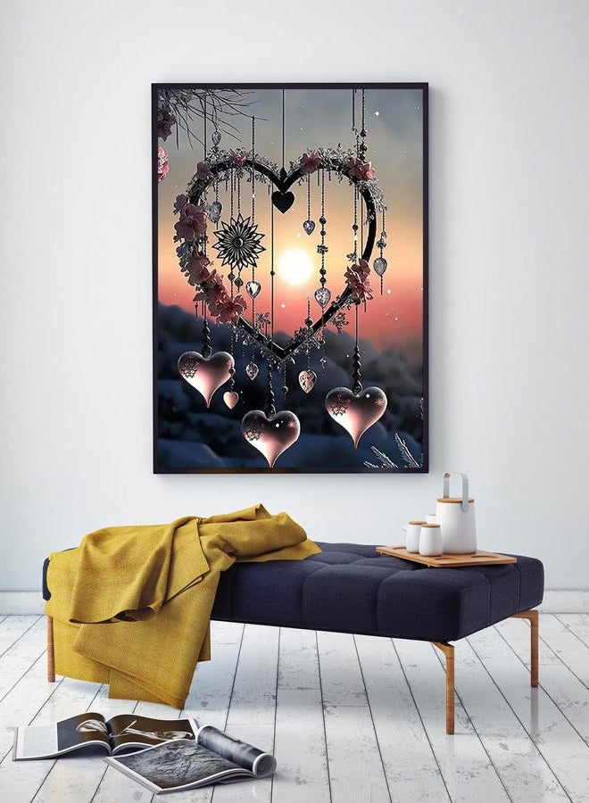 KINPLUB 5D Diamond Painting Kits for Adults, Love Heart Dream Catcher Diamond Art Kits for Adults Beginners, DIY Full Drill Round Diamond Dots, Home Wall Decor 12x16 Inch - Image 5