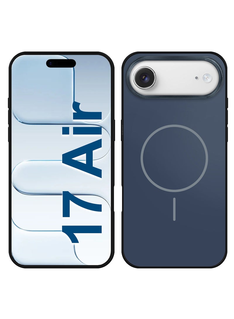 Hard TPU Case Cover for Apple iPhone 17 Air - Full Edge Coverage - Anti-Fingerprint and Glossy - MagSafe Compatible - Dark Blue - Image 1