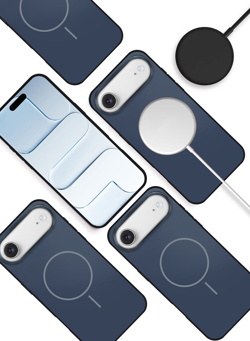 Hard TPU Case Cover for Apple iPhone 17 Air - Full Edge Coverage - Anti-Fingerprint and Glossy - MagSafe Compatible - Dark Blue - Image 2