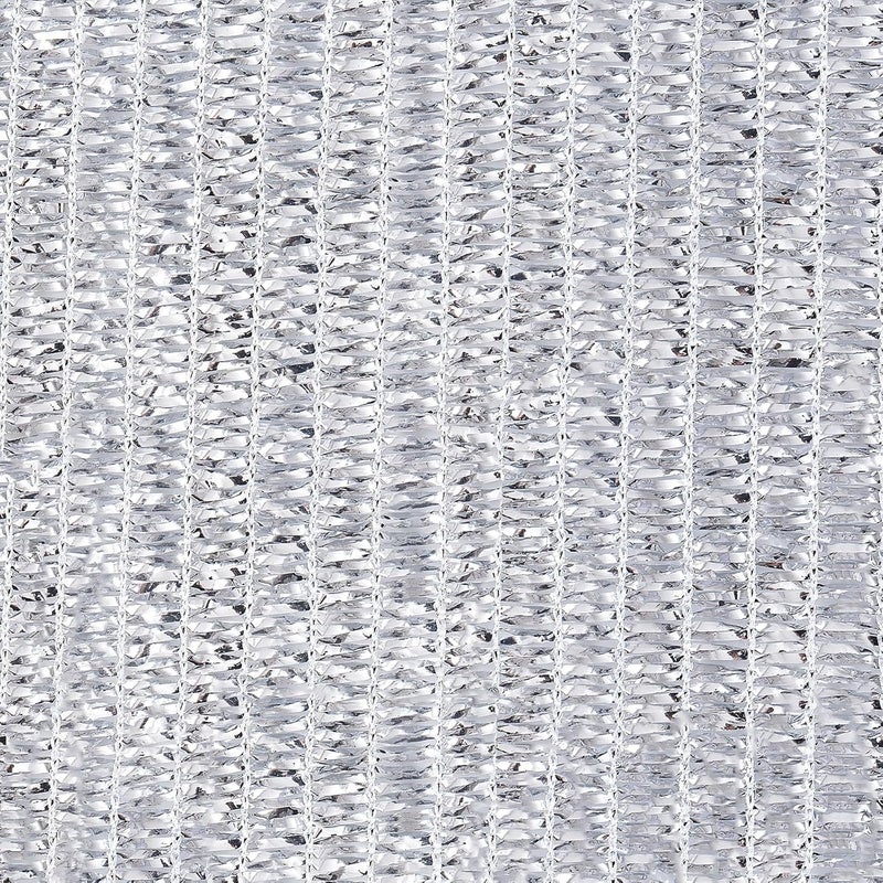 UNIUP 70% Aluminum Shade Cloth 13 FT x 14 FT, Silver Tarps Fabric Privacy Screen Pet Shade Car Cover Patio Garden Pergola Cover Canopy with Grommets and Ball Bungee, Aluminum Foil Shade Net - Image 2