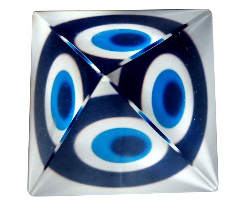 eshoppee Evil Eye Crystal Pyramid Vastu Feng Shui Pyramid - Image 2