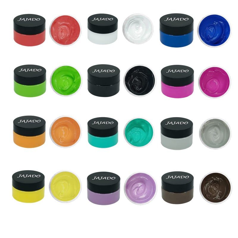 JAJADO 12 Jars Chalk Paste Paint for Stencils Fabric Silk Screen Stencil Panit Mesh Transfers Reusable Self Adhesive Stencil Paste Painting on Wood TShirt Chalkboard Crafts Paste DIY Home Decor - Image 3