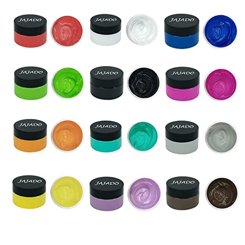 JAJADO 12 Jars Chalk Paste Paint for Stencils Fabric Silk Screen Stencil Panit Mesh Transfers Reusable Self Adhesive Stencil Paste Painting on Wood TShirt Chalkboard Crafts Paste DIY Home Decor - Image 1