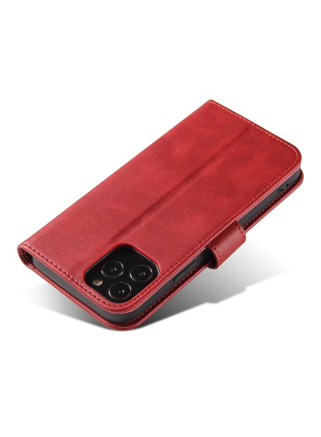 اس-توب جراب لهاتف iPhone 13 Pro مصنوع من جلد العجل مع مشبك أفقي قابل للطي مع حامل وفتحات للبطاقات ومحفظة - Image 5