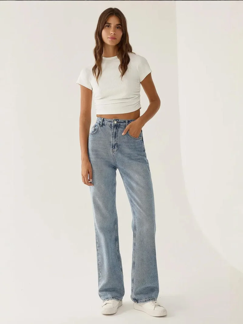 HICCUP Ruched Detail Crop Top