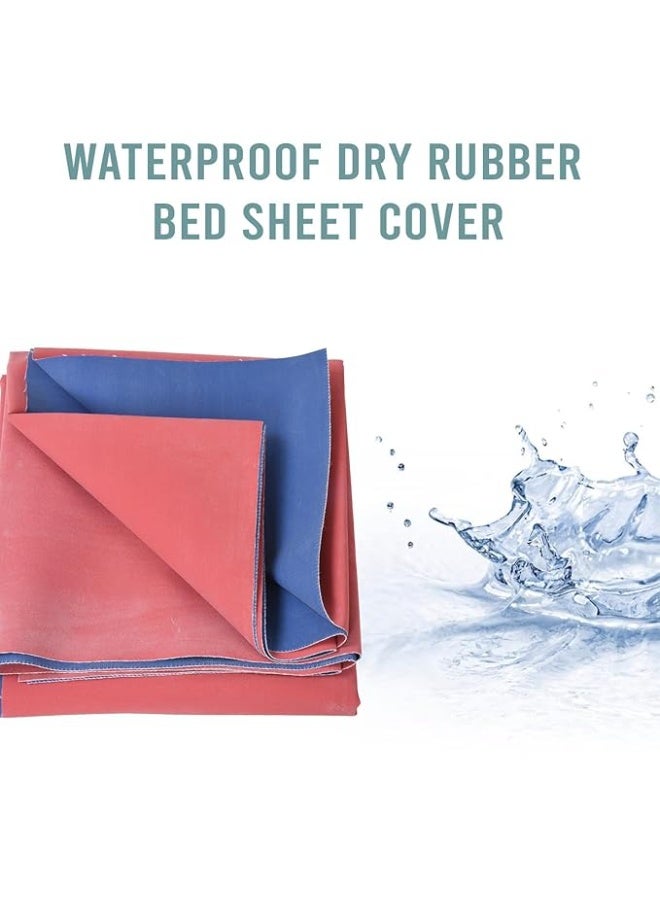 SAAMIYA ENTERPRISE's Rubber Sheet/Makintosh Sheet/Mattress Protector for Hospital Bed or Baby Bed Colour: Red and Blue (1 Meter / 3.6 Feet X 3 Feet) - Image 2