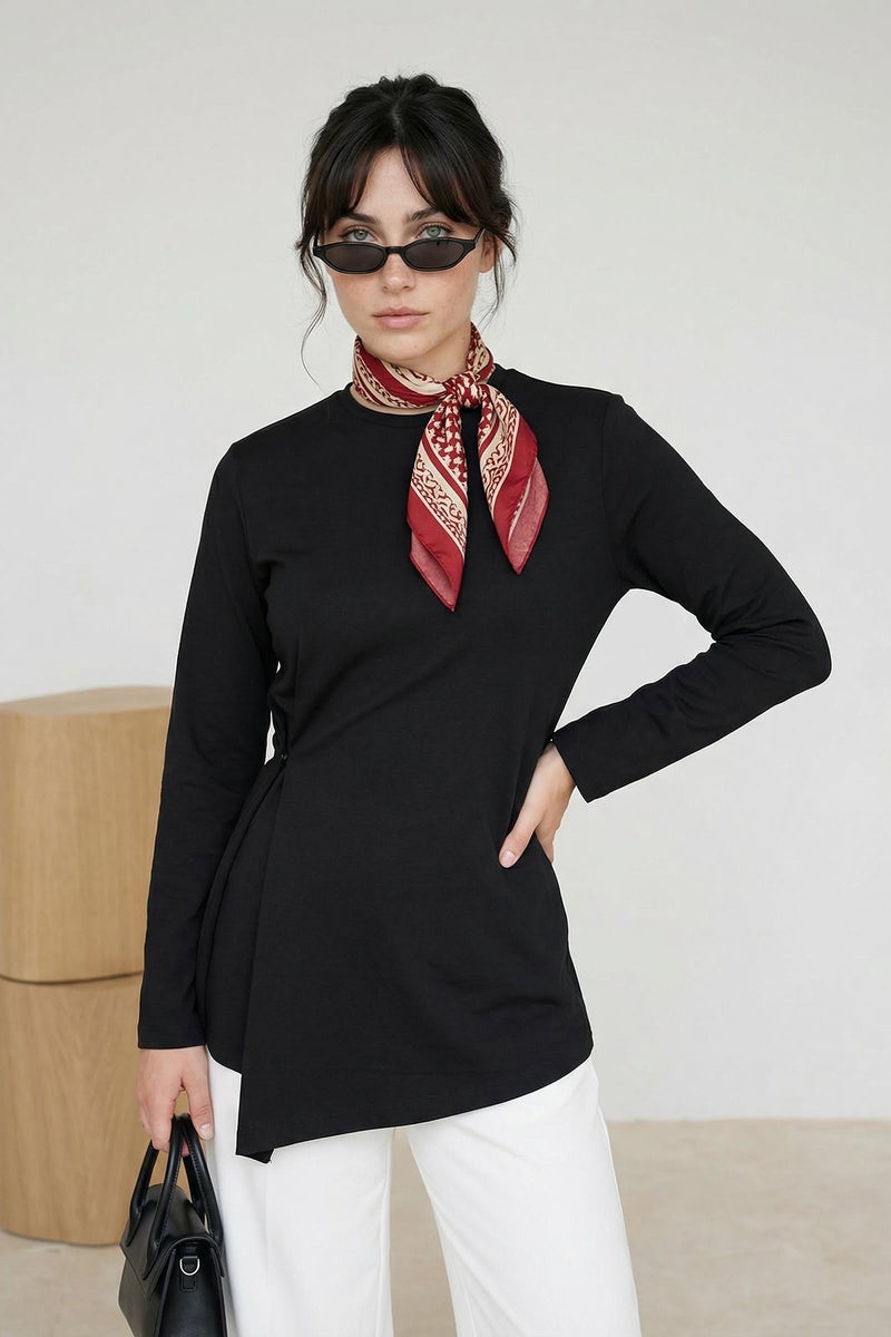 trendyol Black Regular Single Jersey Plain Knitted Tctss26Uk00007 - Image 2