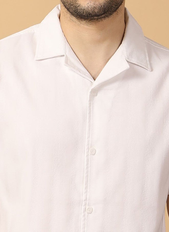 Hence Men Relaxed Opaque Casual Shirt with Cuban Collar - Image 2