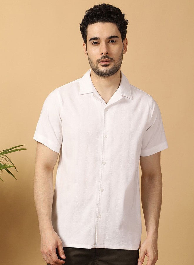 Hence Men Relaxed Opaque Casual Shirt with Cuban Collar - Image 1