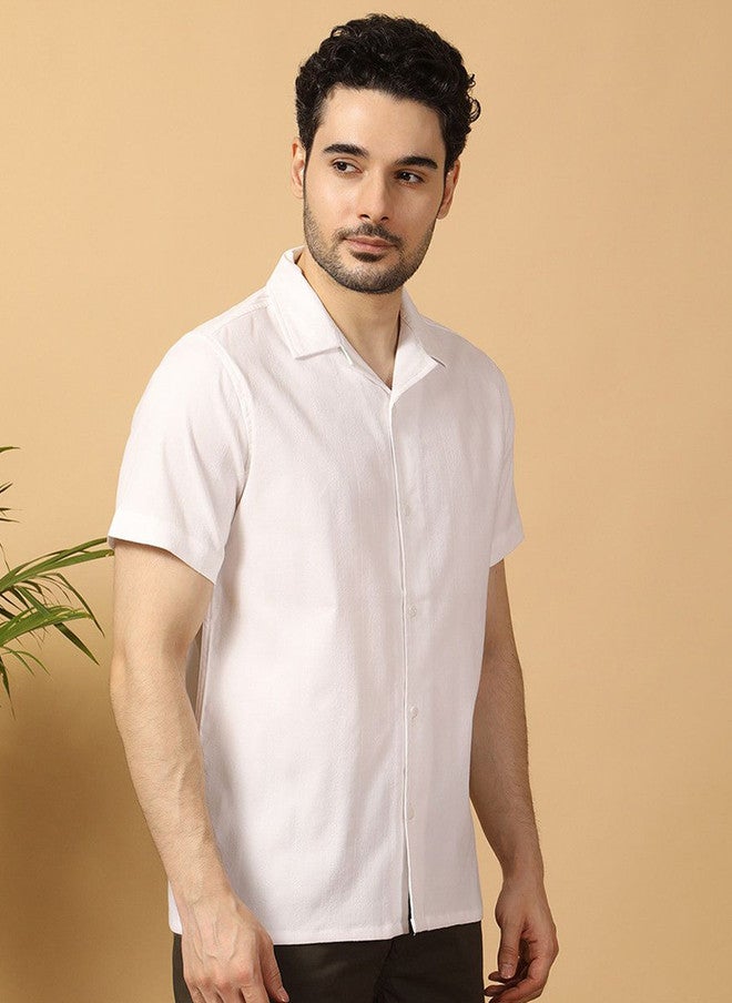 Hence Men Relaxed Opaque Casual Shirt with Cuban Collar - Image 3