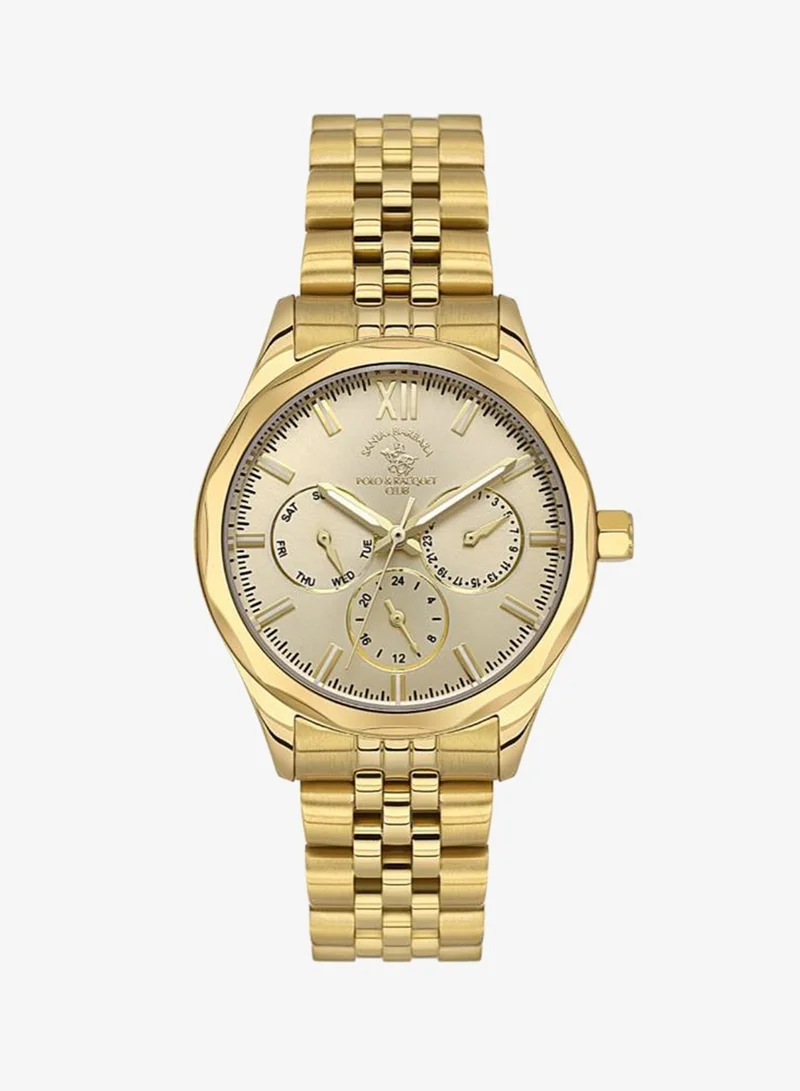 SANTA BARBARA POLO & RACQUET CLUB Santa Barbara Polo & Racquet Club - Unique Women's Watch | Stainless Steel Band with Steel Case | Analog | Round Dial | Mineral Glass | Japanese Quartz | Water Resistance 50 Meters