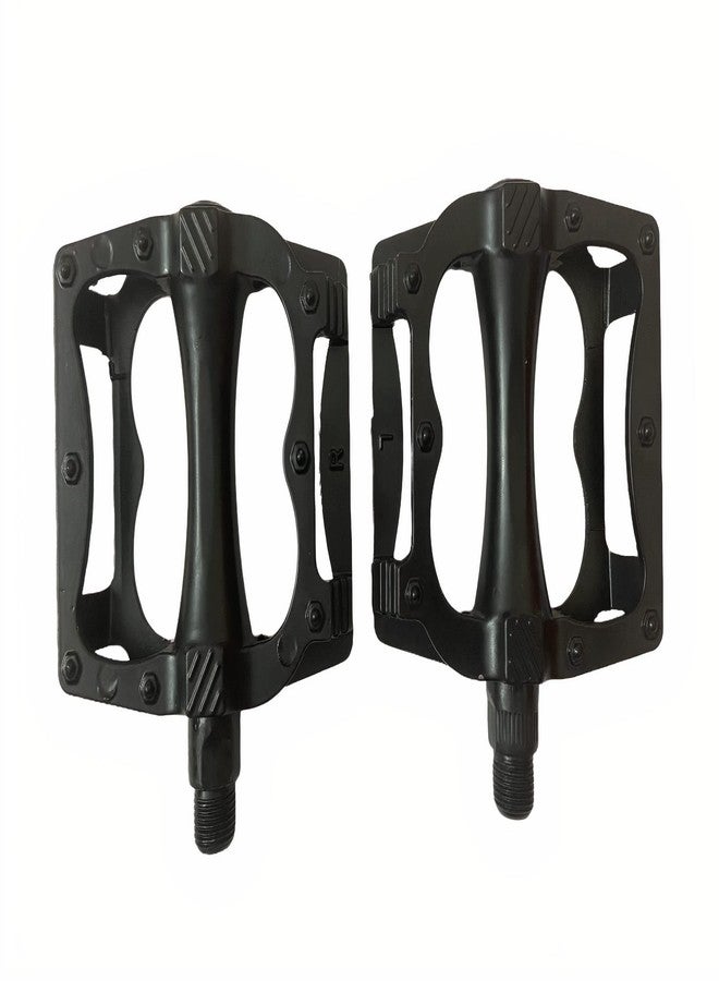 Linist دواسات دراجة هوائية من لينيست، مصنوعة من الألومنيوم، مزودة بـ 16 دبوسًا مانعًا للانزلاق، دواسات خفيفة الوزن - دواسات دراجة عالمية للدراجات الجبلية، ودراجات بي إم إكس، ودراجات الطرق - أسود - Image 1