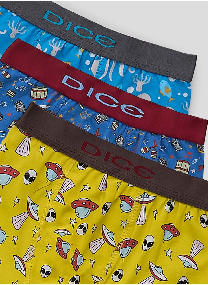 DICE Pack of 6 Printed Cotton Boxer for Boys  - Image 2