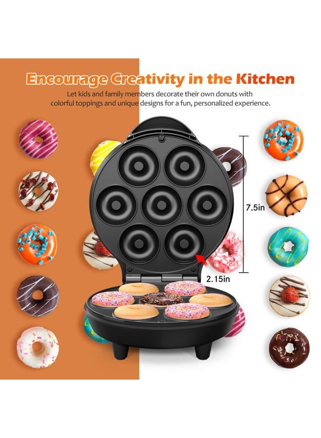 KEINVE Mini Donut Waffle Cake Maker, 7 Slots for Home Baking, Great for Breakfast, Snacks, Desserts and More - Image 4