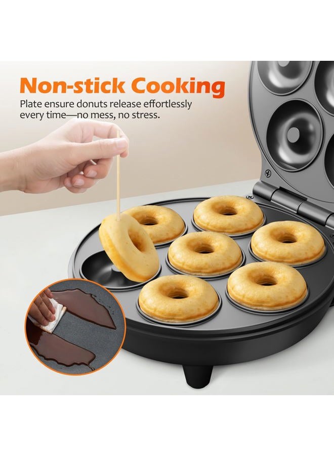 KEINVE Mini Donut Waffle Cake Maker, 7 Slots for Home Baking, Great for Breakfast, Snacks, Desserts and More - Image 3