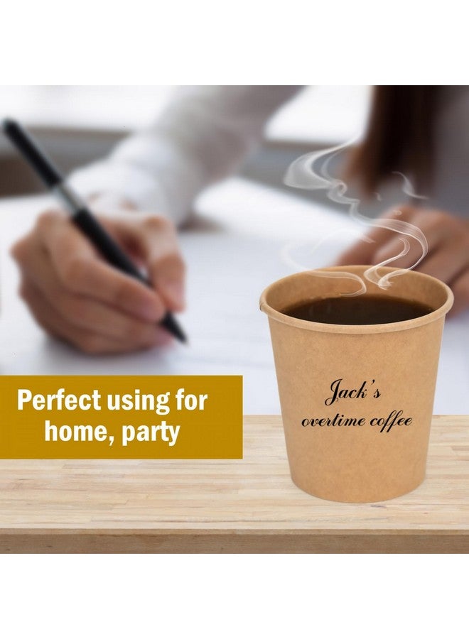 Vumdua Vumdua 300 Pcs 6 oz Kraft Paper Cups - Disposable Paper Cups Hot Cold Beverage Drinking Cup for Coffee, Water, Tea, Juice, Espresso & Cortado  - Image 4