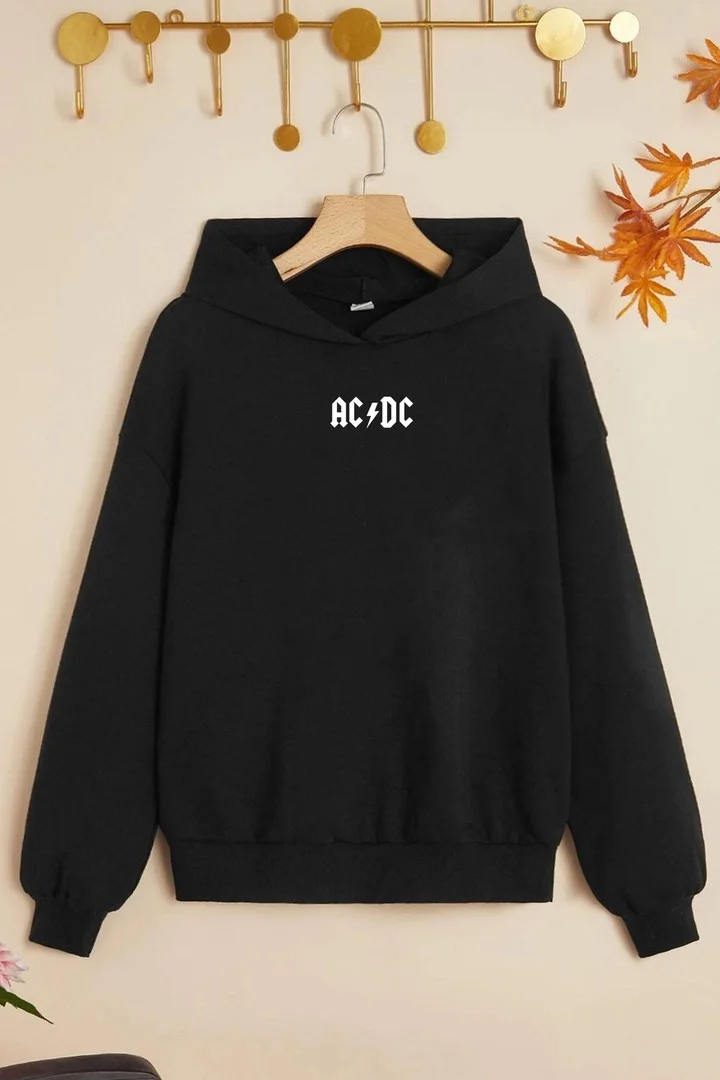 ONLYTRENDWEAR Childrens Acdc Printed Sweatshirt 3-4 Years Old Black