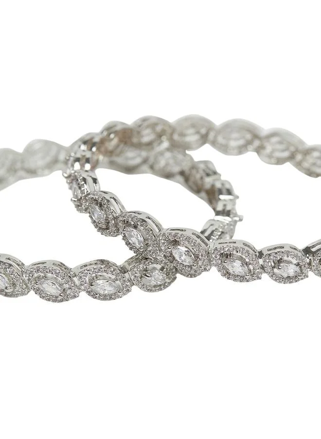 فويلا CZ Elegance Shiny Stones Designer Bangles
