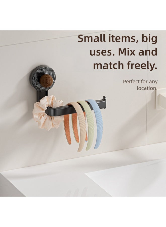 فلاي رود حامل مناديل ورقية بكوب شفط، حامل ورق تواليت مثبت على الحائط، رفوف تعليق مناديل تواليت ذاتية اللصق سهلة التركيب، أسود - Image 5