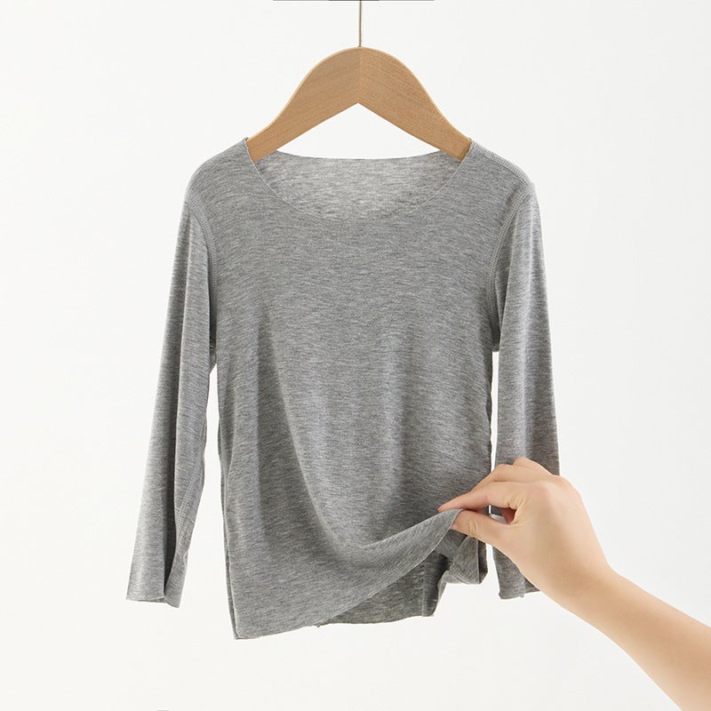 Children'S Base Layer T-Shirt For Toddlers And Older Children, Class A Modal Seamless Thin Long-Sleeve Top For Boys And Girls - Image 1