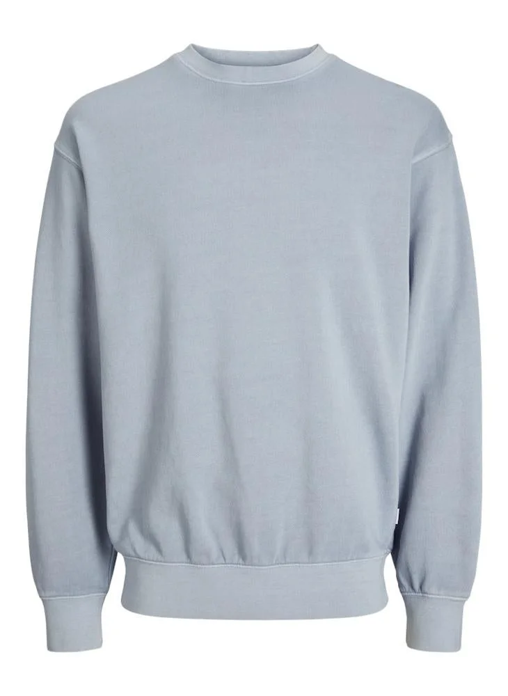 JACK & JONES Solid Regular Fit Crew Neck Sweatshirt