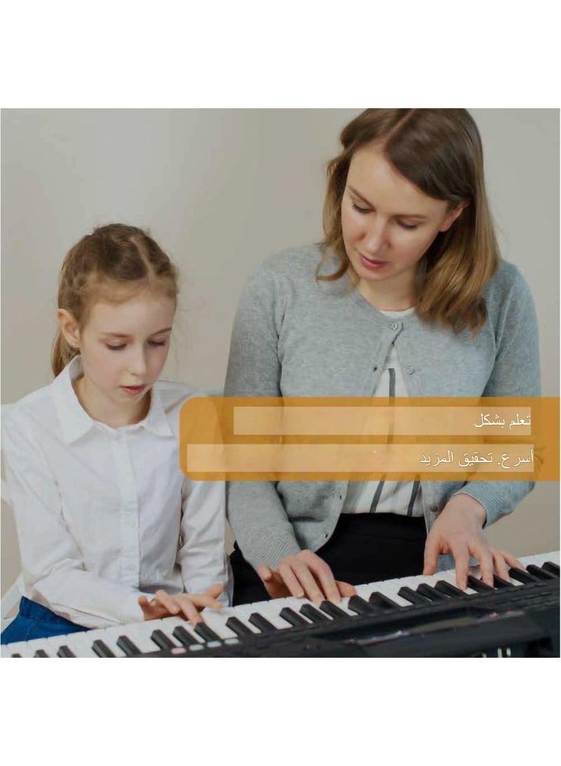 اليكليڤ المملكة العربية السعودية هوت دفع! ملصق ملاحظة سيليكون قابل للفصل للبيانو بالحجم الكامل المكون من 88 مفتاحا (لون قوس قزح) ، أساسي للمبتدئين ، قابل لإعادة الاستخدام ، سهل التركيب ، ناعم ومتين ، علامة C المركزية ، أحرف كبيرة ، مناسب للمبتدئين والأطفال الذين ليسوا على دراية بمواضع المفاتيح ، لا يتداخل مع الأداء ، مناسب للبيانو القياسي ذو 88 مفتاحا - Image 3