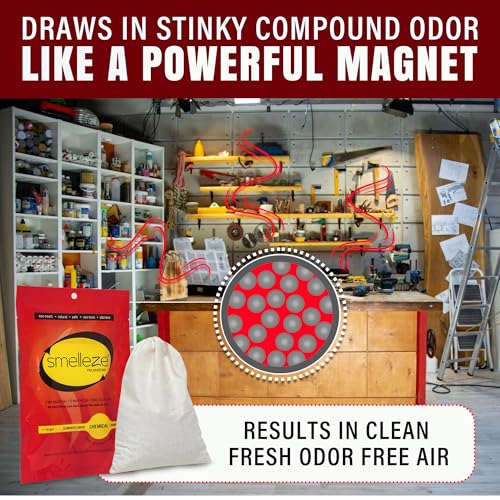 SMELLEZE Reusable Chemical Odor Eliminator Deodorizer Pouch, Chemical Smell Remover for Houses, Furniture, Cars, Offices, Businesses & Products, 150 Sq. Ft. Coverage - Image 5