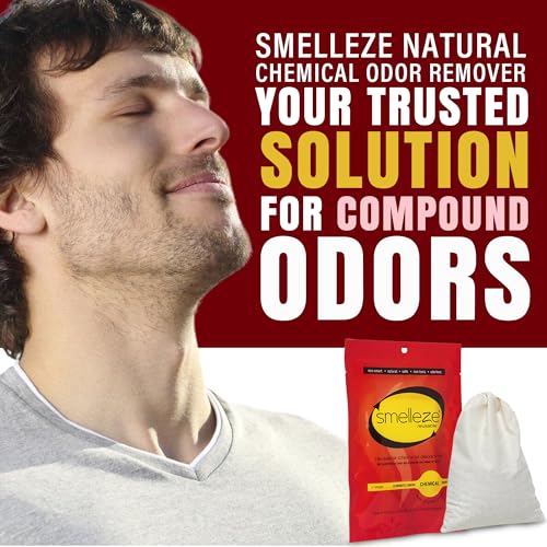 SMELLEZE Reusable Chemical Odor Eliminator Deodorizer Pouch, Chemical Smell Remover for Houses, Furniture, Cars, Offices, Businesses & Products, 150 Sq. Ft. Coverage - Image 2