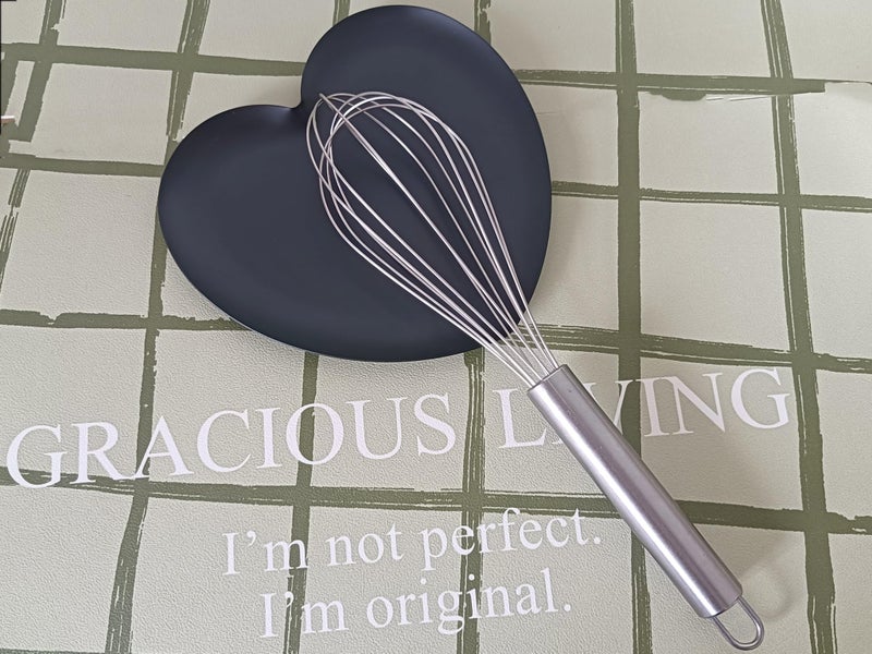 TOPYOKK Stainless Steel Spoon Rest for Stove Top, Cute Spoon Rest for Kitchen Counter, Cooking Spoon Holder for Kitchen Counter, Utensil Rest for Spatula Ladle or Tong, 1 PCS (Heart, Matte black) - Image 5