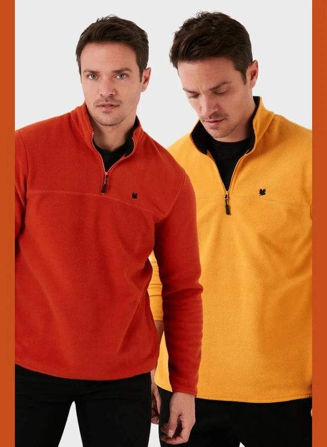 Buratti Slim Fit Anti-Pilling Non-Pilling Bato Collar Raised 2-Pack Polar Men's POLAR 5906001S2