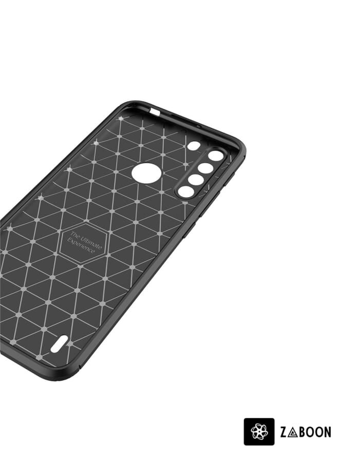 Zaboon Protective Case Cover For Motorola One Fusion Carbon Fiber Texture Shockproof TPU Case - Image 4