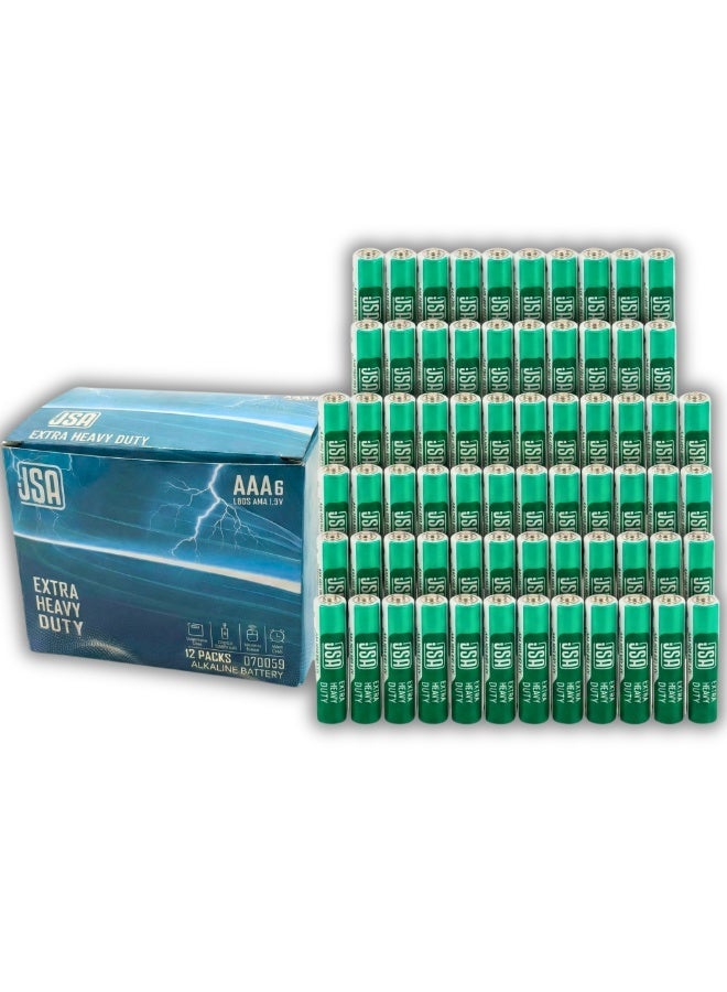 JSA Alkaline AAA Battery Pack – 12 Packs (72 Batteries) – 1.5V High Power – Long-Lasting Performance for All Electronic Devices - Image 2