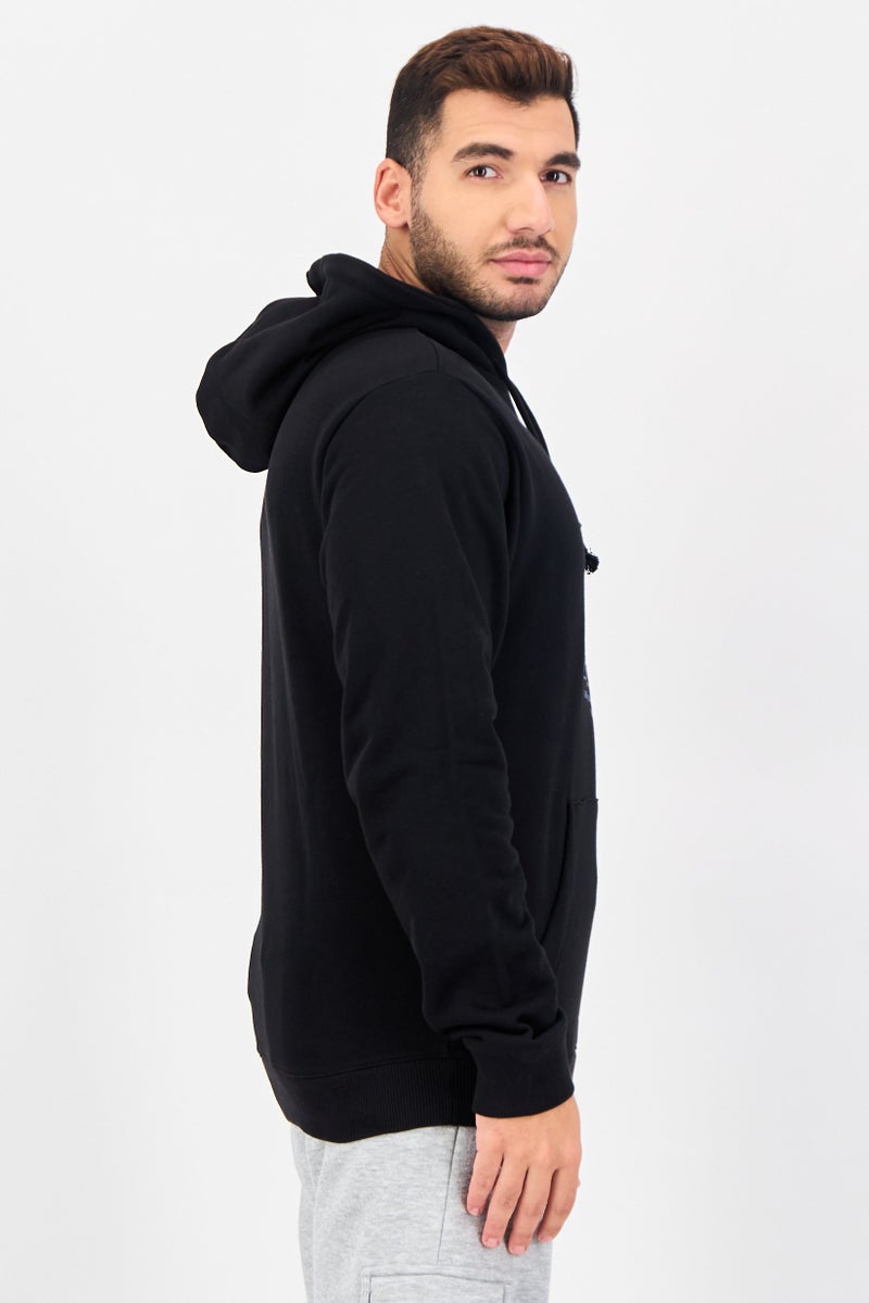Reebok Men Sportswear Fit Long Sleeve Outdoor Hoodie, Black - Image 3