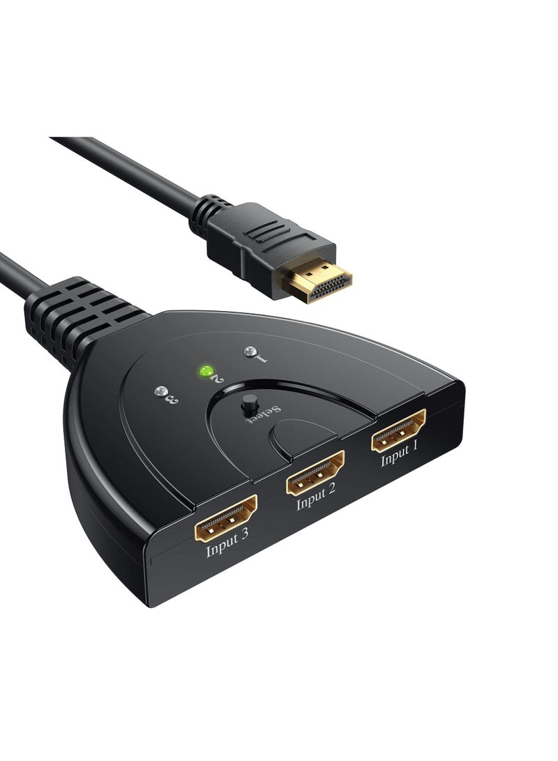 3 Port HDMI 1080P Switcher Switch Splitter for HDTV DVD Xbox 360 - Image 1
