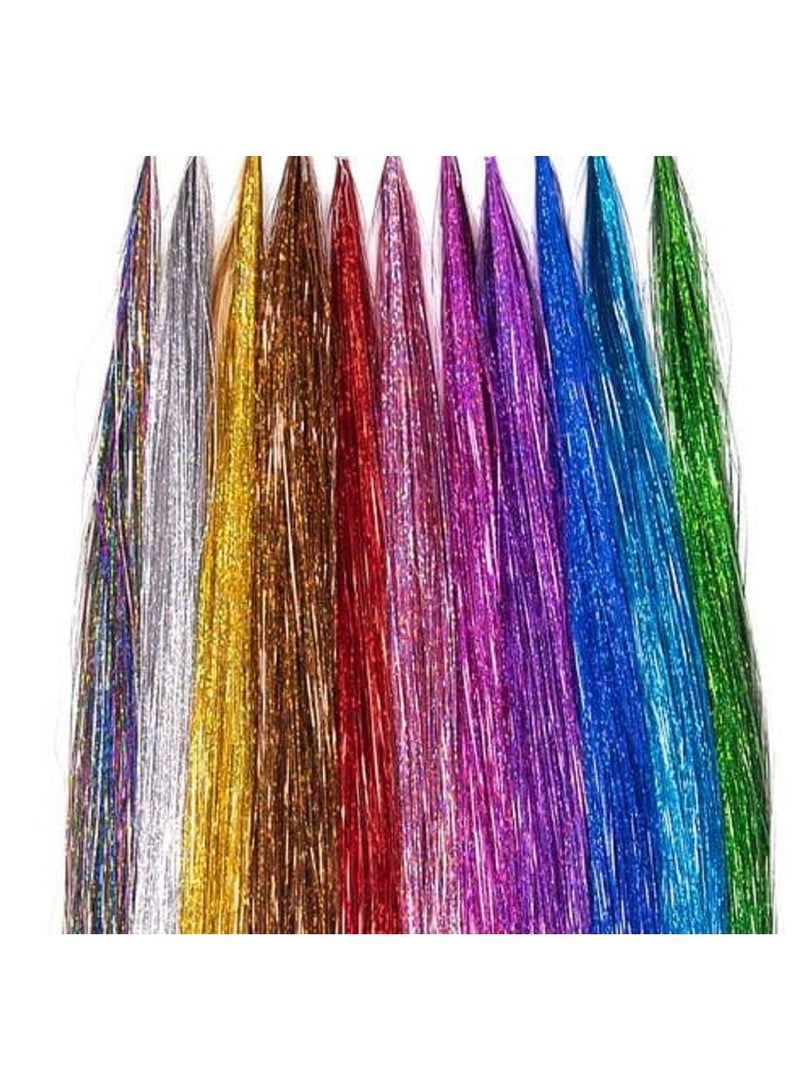 AMM Hair Extension Tinsel Mixed Colors Glitter Hair Extensions for Women Girls Hair Accessories 5 PCS - Image 5