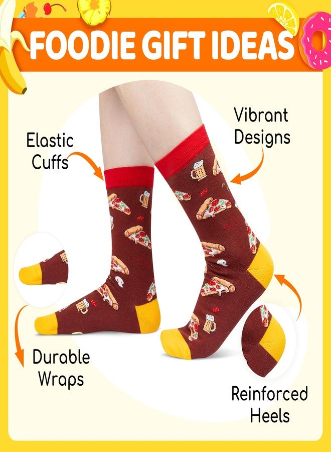 Happy Pop HAPPYPOP Pizza Socks for Men Women - Funny Pizza Gifts for Food Lovers, Food Gifts for Teens Girls Boys - Image 2
