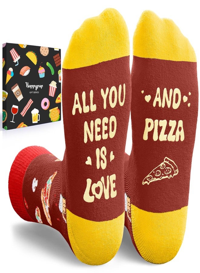 Happy Pop HAPPYPOP Pizza Socks for Men Women - Funny Pizza Gifts for Food Lovers, Food Gifts for Teens Girls Boys - Image 1
