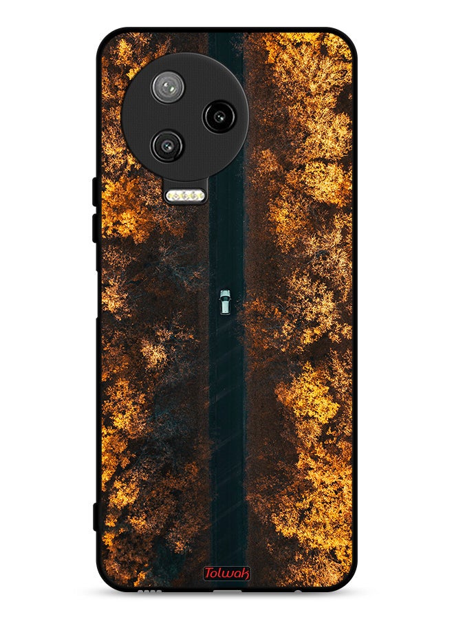 Tolwak Infinix Note 12 Pro 4G Protective Case Cover Road In Autumn Trees - Image 1