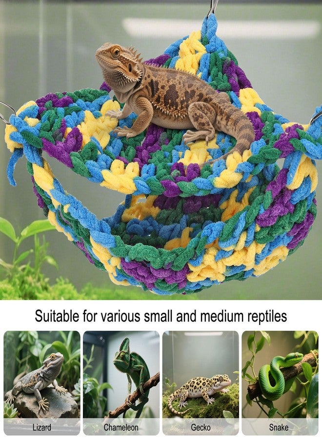 Mogoko 2Pcs Reptile Lizard Hammock, Double-Layer Thicker Soft Reptile Hammock, Swing Hanging Breathable Bed with Strong Adhesive Hooks, for Lizard Gecko Chameleon Iguana Bearded Dragon - Image 2