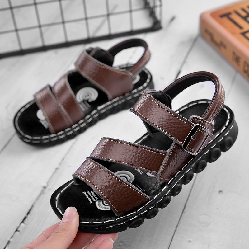 Boys' Shoes 2026 Sports Sandals Student New Summer Korean Style Casual Middle And Large Children'S Sports Beach Shoes - Image 2